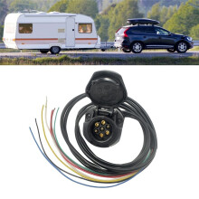 12V Trailer Wire 2M 7 Core Towing Coiled Wire for European Commercial Vehicles Campers Car Trailer Wire