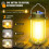 USB Rechargeable Camping Light Portable Lantern Flashlight Handheld LED Light 3 Color Light Source Outdoor Waterproof 4