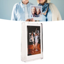 Mini-Fotohaltercase für 3-Zoll-Bilder Transparent mit Handriemen Kompakt