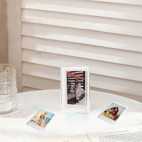 Multifunctional 3-Inch Photo Holder Box with Unique Viewing Angle 2