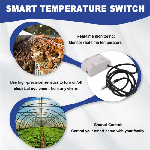 Tuya  Zigbee  with Temperature Sensor Passive Dry Contact Zigbee Relay Work with Home Assistant AC 85-250V 2