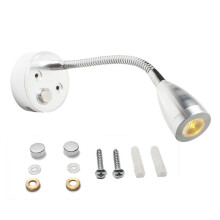 Luz de Lectura USB de Cuello de Cisne Flexible para Autocaravanas, 10-30 V CC, 3 W, Luces LED Interiores de 3 Tonos para Autocaravanas y Barcos, Color