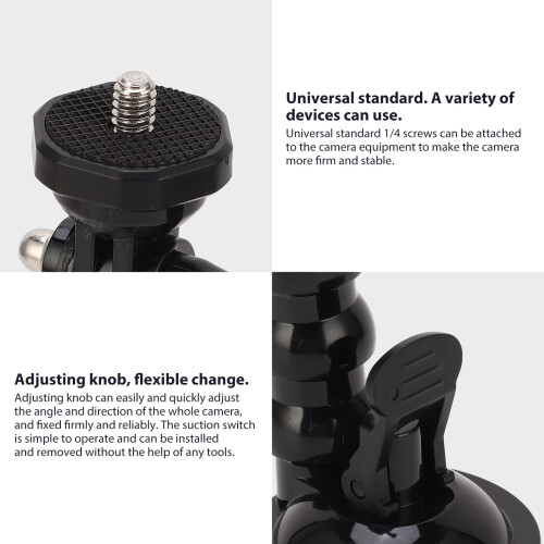 High Stability Dash Cam Suction Mount Adjustable Window Bracket for Cars 2