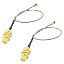 2X U.FL IPX to SMA Female Pigtail Cable 1.13mm for Wifi Network