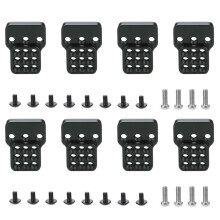 8X Metal Adjustable Bracket Extender for WPL C14 C24 C34 C44 B14 B16 B24 B36 1/16 RC Car Parts,Black