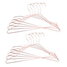 Appendiabiti per Adulti Nel Oro Rosa Resistente da 17 Pollici per Adulti, Appendiabiti, con Tacche (Confezione da 10)