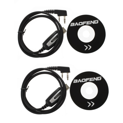 2X  USB Programming Cable + Driver CD for Two Way Radio UV-5R BF-888S BF-F8