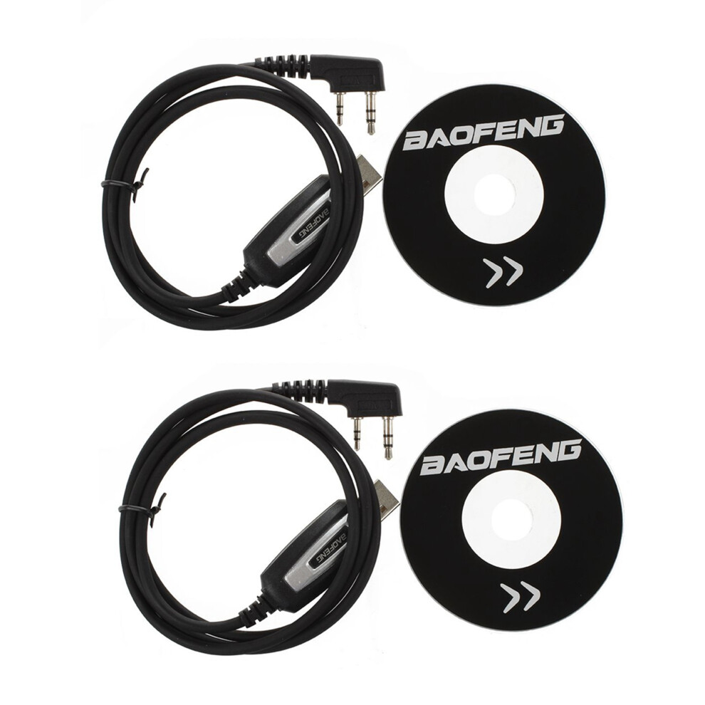 2X Usb Programming Cable + Driver Cd For Two Way Radio Uv-5R Bf-888S Bf-F8 4713422043529
