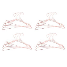 17 Inch Adult Heavy Duty Strong Rose Gold Clothes Hangers, Coat Hangers, Suit Hangers, with Notches (Pack of 20)
