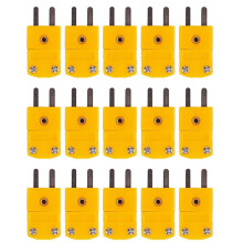 15Pcs RTD Circuits K Type Temperature Sensor Thermocouple Plugs Yellow