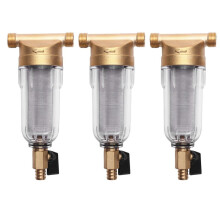 3X 4 Split-Mouth Water Filters Front Purifier Copper Lead Pre-Filter Backwash Remove Rust Contaminant Sediment Pipe