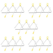 Music Triangle Instrument Set, Hand Percussion Triangle Children Musical Instrument with Striker 15 Pack Triangle 4 Inch
