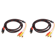 2X Adattatore Cavo Audio Maschio A Rca Video Audio per Ps3 Ps4 per One , Il Più Recente