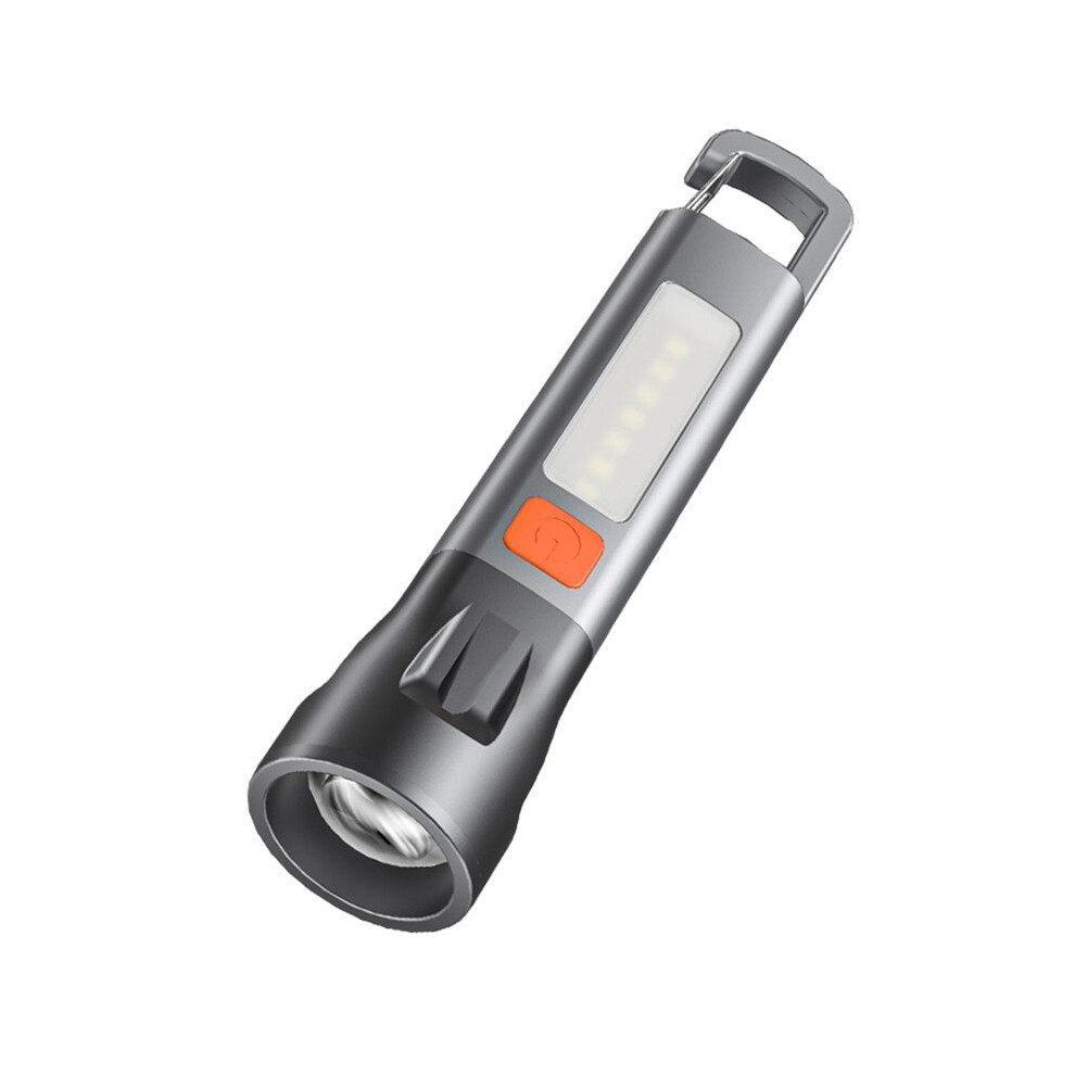 Usb Rechargeable Flashlight Ultra Bright Led Torch With Zoom Multi-Mode Hook For Camping Hiking Fishing 4711345979604