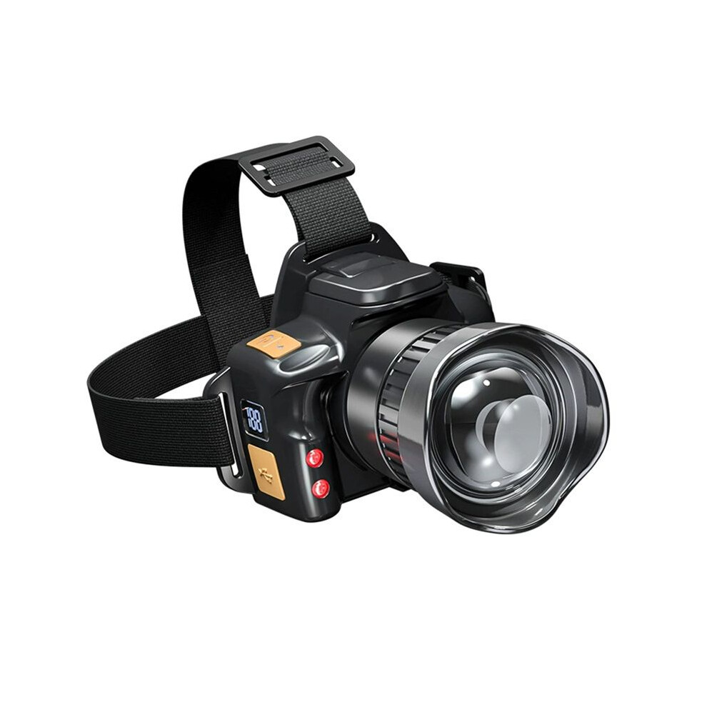 Photos - Flashlight Strong Light Led Headlamp Super Bright Type-C USB Rechargeable Headlight Telescopic Zoom Lamp with Digital Display