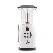 Solar Powered Radio Portable Multifunctional Mobile Phone Charging Emergency Alarm Sound Camping Light for Outdoor