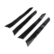 For A4 B8 2008-2017 Car Accessories Carbon Fiber Inner Door Panel Protector Strips Interior Cover Trim Sticker