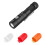S5 1400 Lumens  Flashlight Rechargeable- Super Bright LED Pocket Light with Magnet & Clip, Red/Orange Diffuser 1