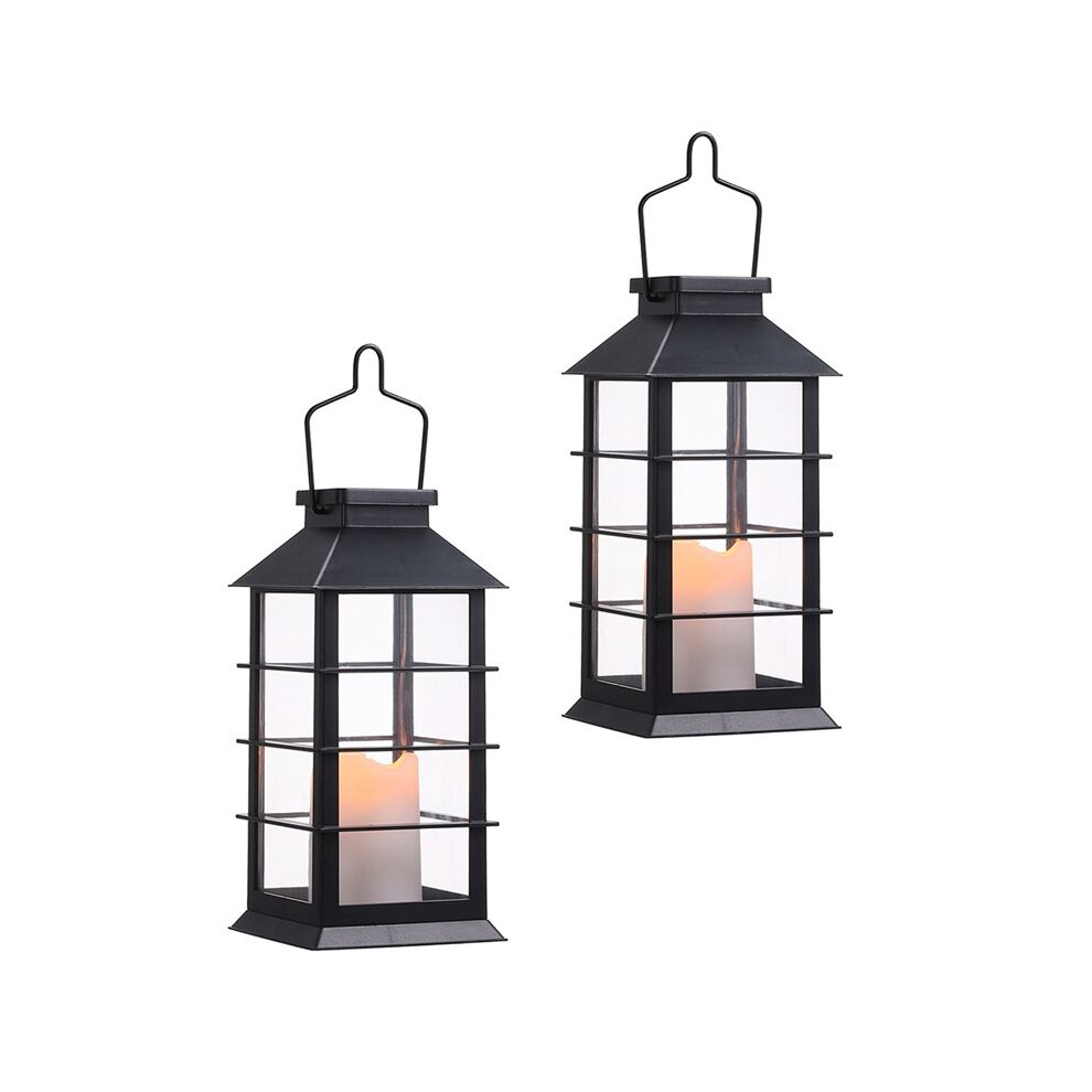 2Pcs Solar Lantern S With Leds Flameless Candle Outdoor Garden Hanging Lanterns Decorative For Table Backyard Party Light 4712792807120