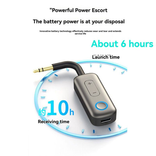 5.4 Transmitter Receiver Wireless Car Aux 2-in-1 Adapter TV Audio Wireless  Receiver Transmitter 1