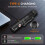 S5 1400 Lumens  Flashlight Rechargeable- Super Bright LED Pocket Light with Magnet & Clip, Red/Orange Diffuser 3
