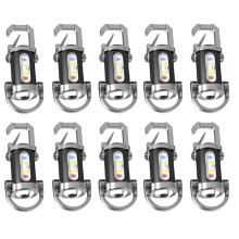 Torcia Portachiavi Impermeabile, Torcia Portachiavi Portatile con Ricarica USB per Campeggio, Escursionismo, Emergenze SOS