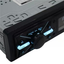 Autoradio 1-DIN Stereo Multimedia MP3-Player Digital FM-Audio Musik Bunte RGB-Beleuchtung mit USB- und AUX-Anschluss im Armaturenbrett
