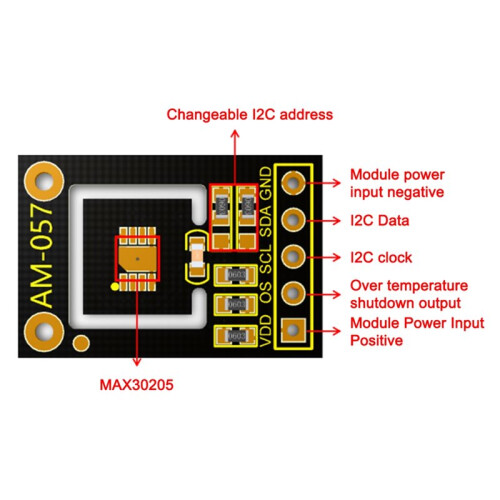High Accuracy MAX30205 Human Body Temperature Sensor Module Low Voltage Temperature Sensor with over Temperature Alarm 1