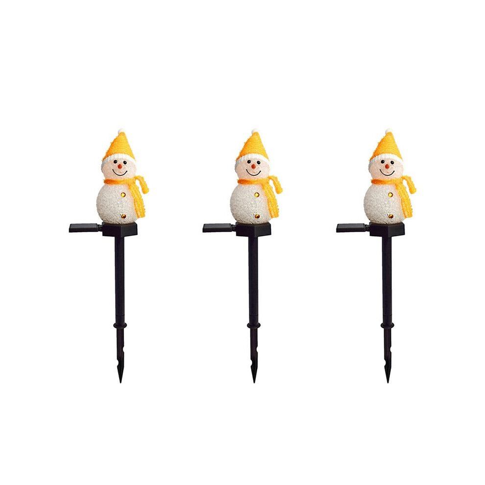 3X Snowman Solar S Christmas Solar Powered Led Snowman Decor Outdoor Garden Stake Lamps Xmas Light/Yellow 6033212275298