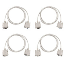 4X RS232 DB9 9 Pin Maschio A Femmina Cavo Seriale Portatile Adattatore Industriale 1.