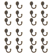 Lote 24Pzs Gancho Retro Percha de la Pared Sombrero Abrigo en Puerta Aleacion de Bronce 35 X 30 mm