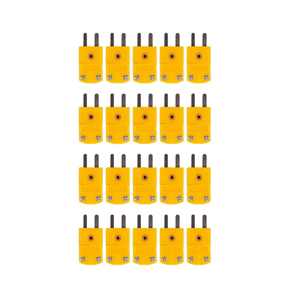 20Pcs Rtd Circuits K Type Temperature Sensor Thermocouple Plugs Yellow 4712170752738