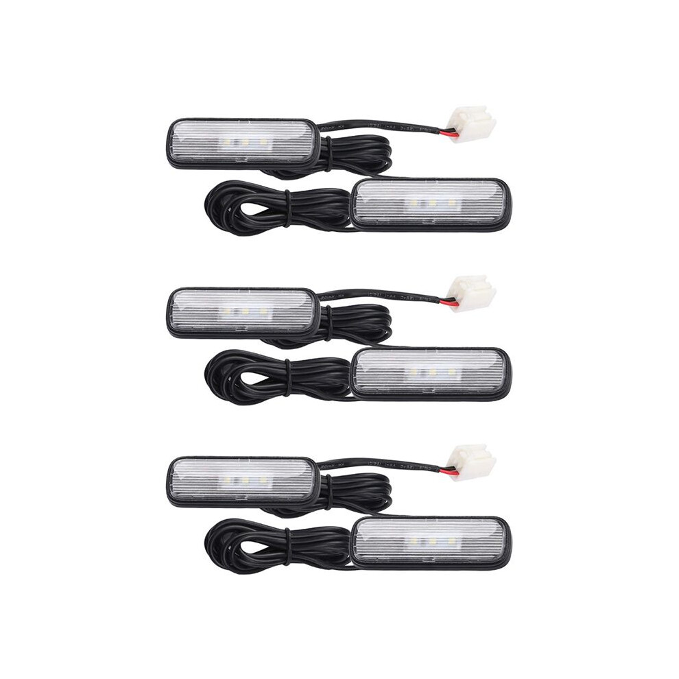 6Pcs Car Led Interior Atmosphere Decoration Lamp Ambient Foot For 10Th 2018-2020 White Light 4712522134052