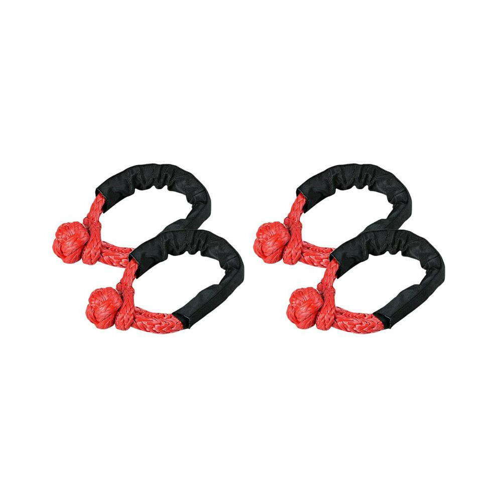 4X Soft Shackle Rope Synthetic Tow Recovery Strap 38,000Lbs Wll Auto Parts Tow Rope Synthetic Fiber Red 4711839429578