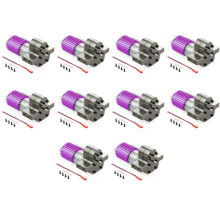 10X Metal 370 Motor Gearbox Gear Box for WPL C14 C24 B24 B36 MN D90 D99 MN99S RC Car Upgrade Parts,Titanium