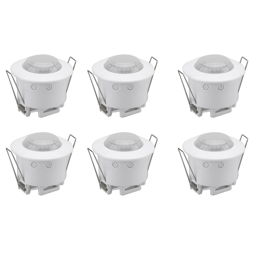 6X Ceiling Recessed Pir Motion Sensor Infrared Adjustable Detector For Corridor Warehouse Stairs Porch Lamp 4713421440411