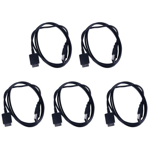 5X USB Data Charging Cable Cord for  Walkman E052 A844 A845 MP3 MP4 Player Black