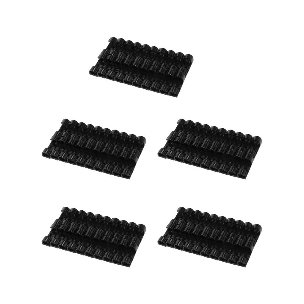 100Pcs/Lot Wire Fixing Clamp Clip Desktop Wire Clear Clips Holder Clamps Cable Clip Device Usb Cord Clips(Black) 4712433315915
