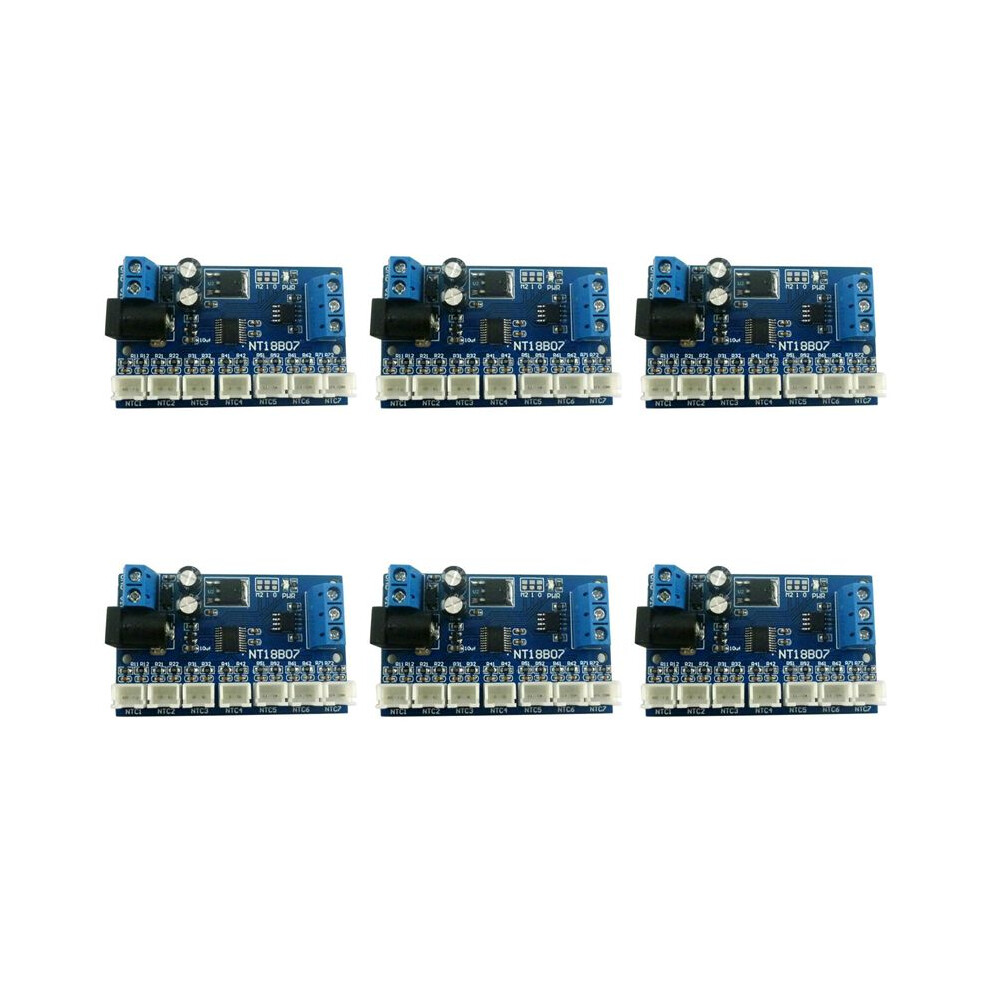 Torribaly 6X 7 Channel Rs485 Ntc Temperature Sensor Measurement Modbus Rtu Paperless Recorder Plc Nt18b07