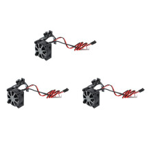 3X voor RC Auto 3650 3660 550 540 Motor Heatsink Koelventilator met Thermische Sensor CNC Aluminium Klem Heatsink, Zwart