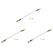 3X SMA Male to SMA Female Nut Bulkhead Crimp RG316 Coax Cable Jumper Pigtail 15cm