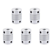 5Stück 6mm Bis 8mm Wellenkupplung 25mm Laenge 18mm Durchmesser Schrittmotor Koppler Aluminiumlegierung Joint Connector Fuer 3D Drucker CNC Maschine