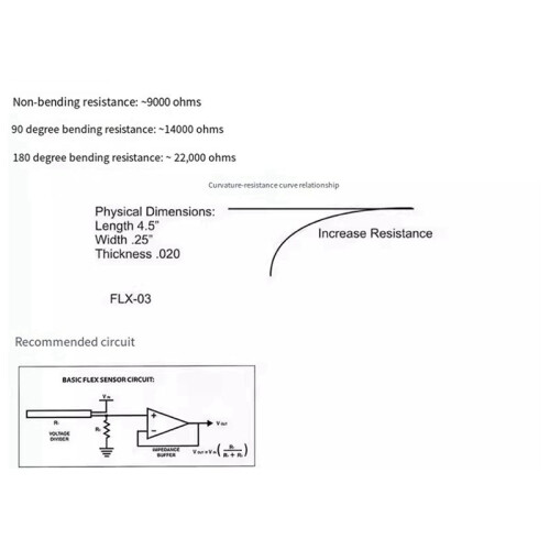 2X Flexsensor 2,2 Tum Flexsensor för Manipulator Elektroniska Handskar TillbehöR Flex2,2 Tum Flexsensor 2