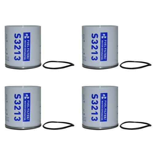 4X S3213 Outboard Marine Fuel Filter Elements Fuel Water Separator Filter Elements
