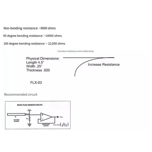 6X Flexsensor 2,2 Inch Flex-Sensor voor Manipulator Elektronische Handschoenaccessoires Flex2.2Inch Flex-Sensor 2