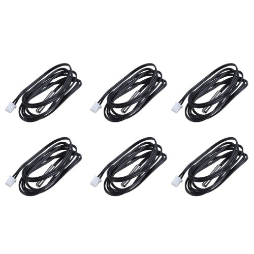 6X NTC 10K Ohm Waterproof Digital Thermal Temperature Sensor Probe 1m