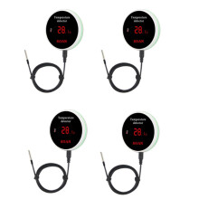 4X Tuya  Home Wifi Temperature Sensor Wire Digital Smartlife Thermometer Room Water Pool Thermostat Alarm EU Plug