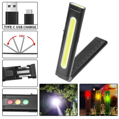 Led Work Light Folding Charge Cob Multi-Function Magnet Tent Light Outdoor Flashlight Car Repair Light 1