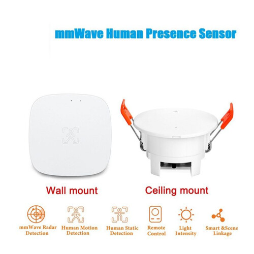 6X Tuya ZigBee MmWave Human Presence Sensor with Luminance MicroWave  Detection PIR Motion Sensor Wall Mount 1