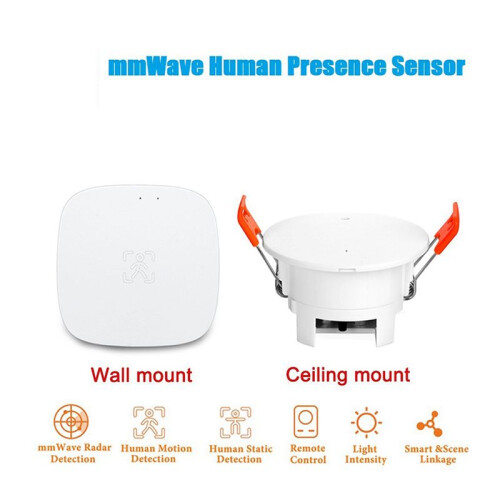 5X Tuya ZigBee MmWave Human Presence Sensor with Luminance MicroWave  Detection PIR Motion Sensor Wall Mount 1